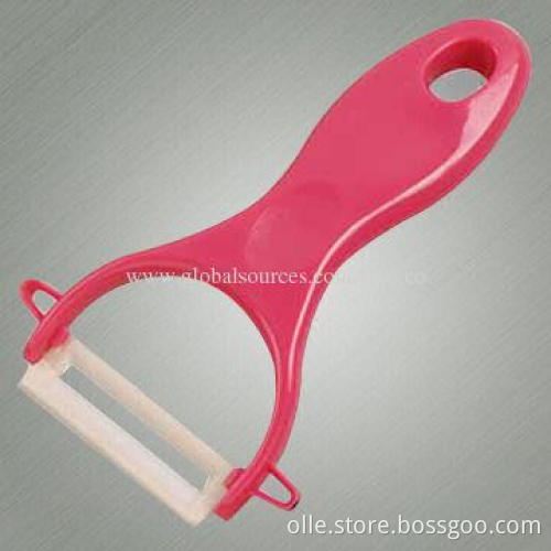 Kitchen Ceramic Peeler with Colorful PP Handle